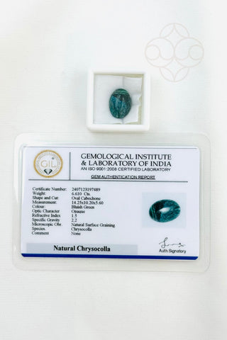 Light-Coded Chrysocolla - 6.61 Ct