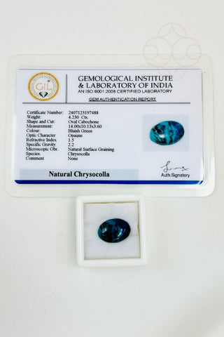 Light-Coded Chrysocolla - 4.23 Ct