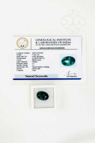 Light-Coded Chrysocolla - 7.24 Ct