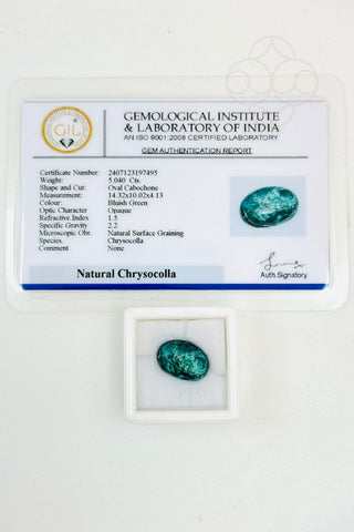 Light-Coded Chrysocolla - 5.04 Ct