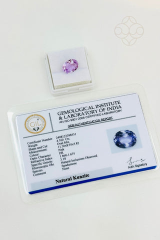 Light-Coded Natural Kunzite-4.16 Ct