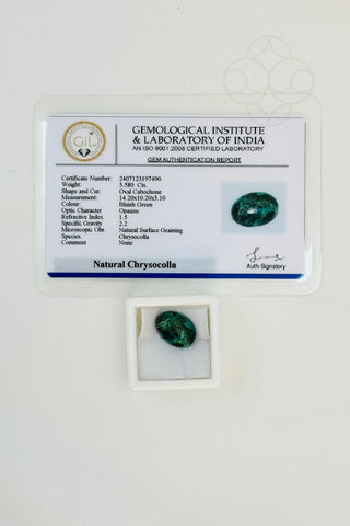 Light-Coded Chrysocolla - 5.58 Ct