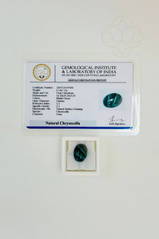 Light-Coded Chrysocolla - 6.14 Ct