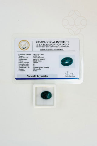 Light-Coded Chrysocolla - 6.39 Ct