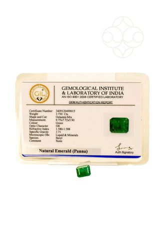 Light-Coded Emerald - 3.73 Ct