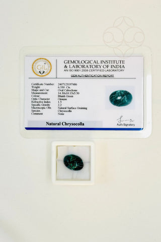 Light-Coded Chrysocolla - 6.33 Ct