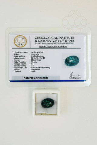 Light-Coded Chrysocolla - 6.02 Ct