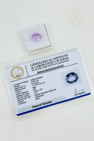 Light-Coded Natural Kunzite-4.29 Ct