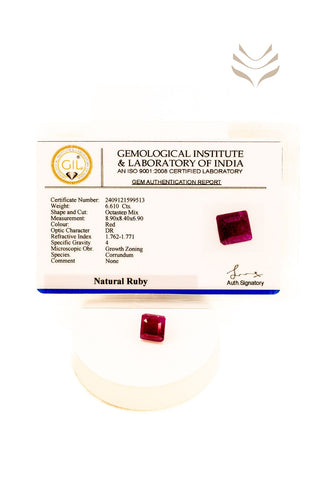 Light-Coded African Ruby -  6.61 Ct