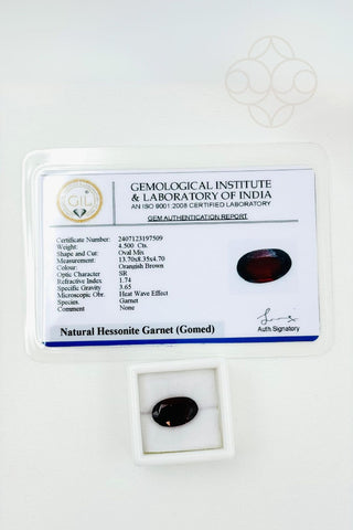 Light-Coded Hessonite (Gomed) - 4.50 Ct