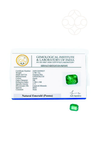 Light-Coded Emerald - 3.78 Ct