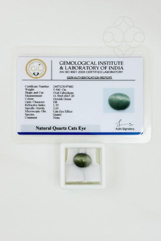 Light-Coded Cats Eye - 5.54 Ct