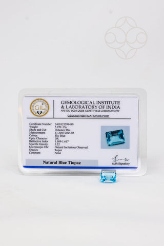 Light-Coded Blue Topaz - 5.97 Ct