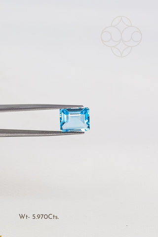 Light-Coded Blue Topaz - 5.97 Ct