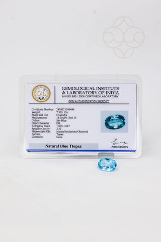 Light-Coded Blue Topaz - 7.32 Ct