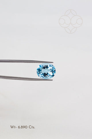 Light-Coded Blue Topaz - 6.89 Ct