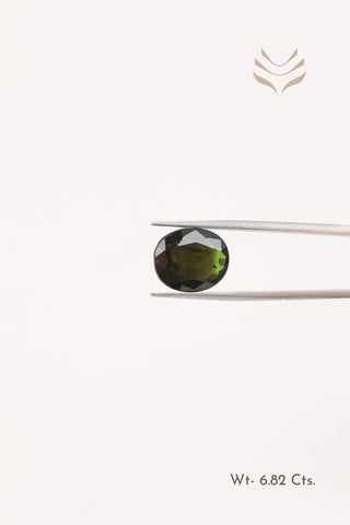 Light-Coded Green Tourmaline- 6.82 Ct